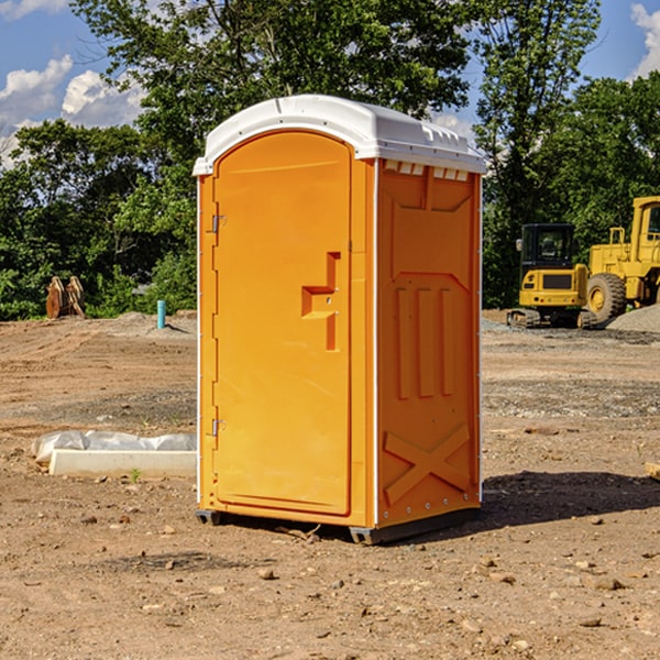 how often are the portable toilets cleaned and serviced during a rental period in Holbrook